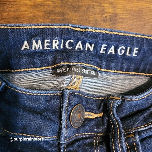American Eagle Jeans 2 R Jegging Low Rise Next Level Stretch Dark Wash Denim - Picture 4 of 13